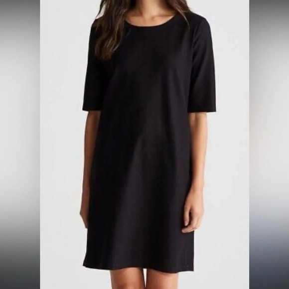 Eileen Fisher black dress size XS in excellent like-new condition - Picture 1 of 5